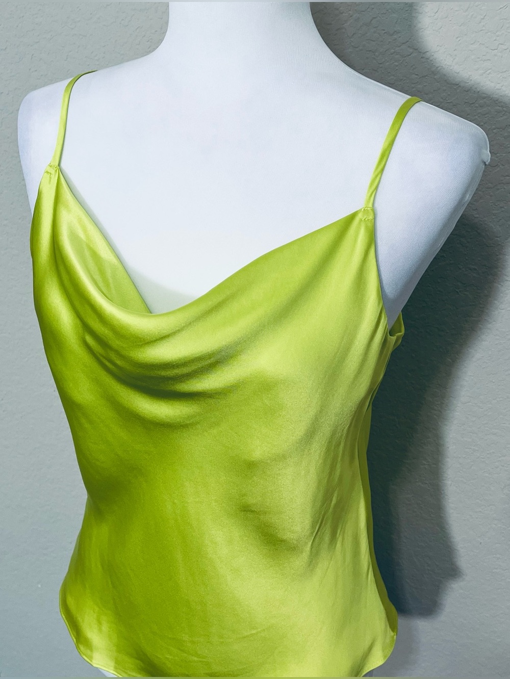 INTERMIX Fayette Silk Cowl Neck Cami Tank Top Size L